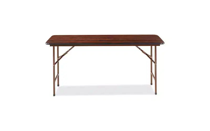Table pliante en bois, rectangulaire, 152,1 L x 45 P x 74 H cm, Acajou