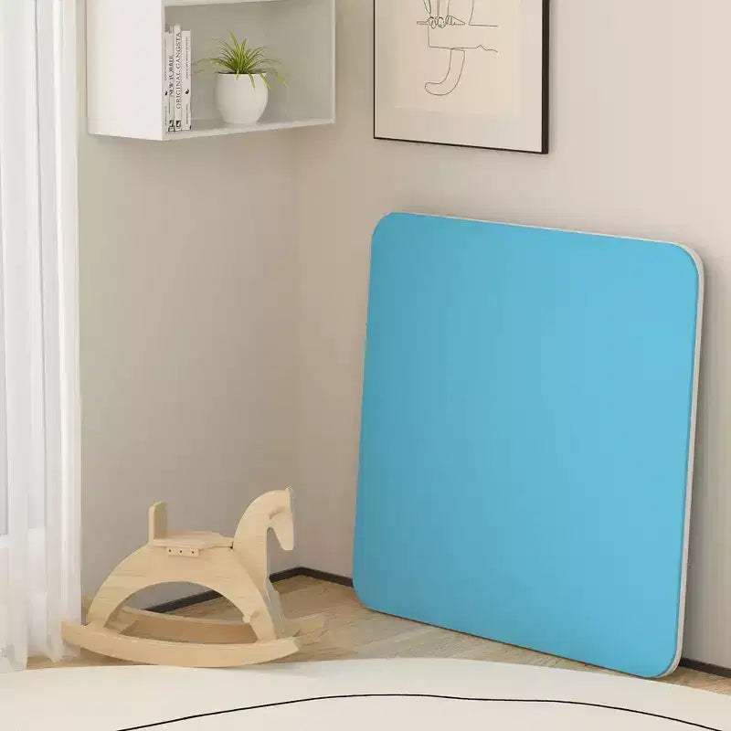 Table pliante carrée pour enfants Table de cartes et de jeux portable Noir/Bleu