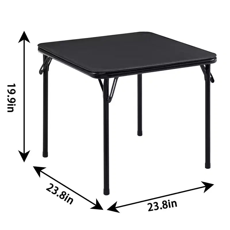 Table pliante carrée pour enfants Table de cartes et de jeux portable Noir/Bleu