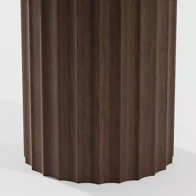 Table de salle à manger ronde en bois massif de 46 pouces