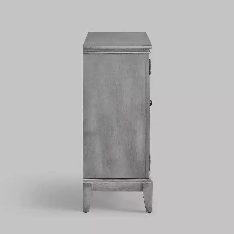 Meuble d'appoint de 91 cm de large avec 2 portes, meuble de rangement de style vintage avec pieds en bois massif
