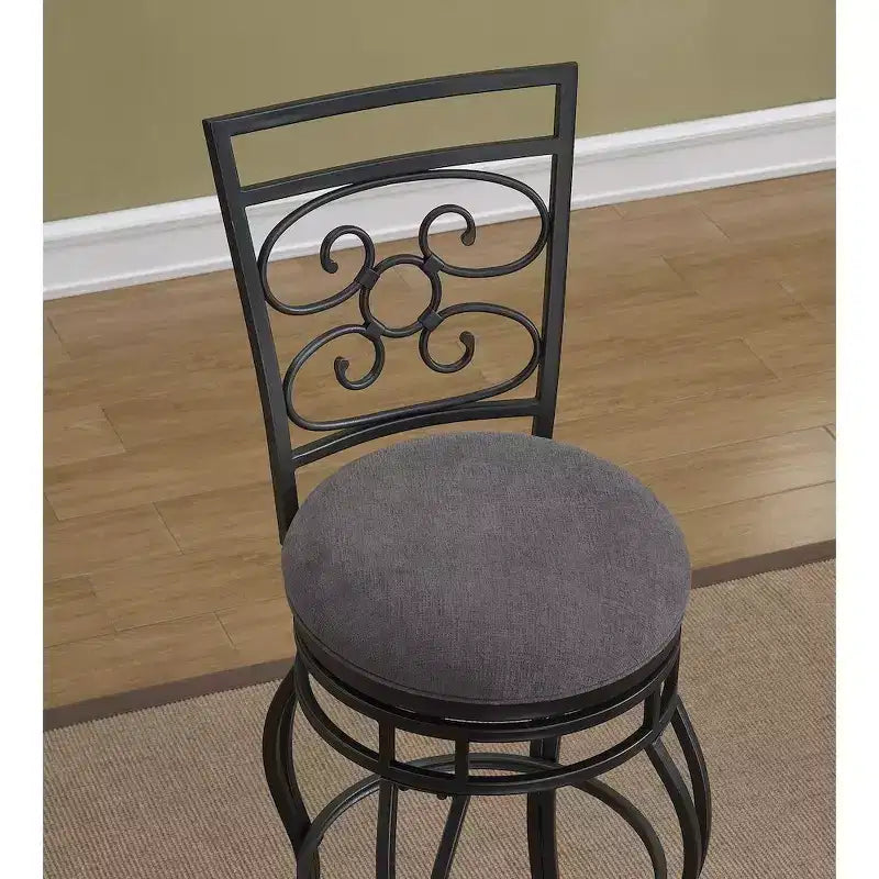 Tabouret pivotant 30" gris anthracite
