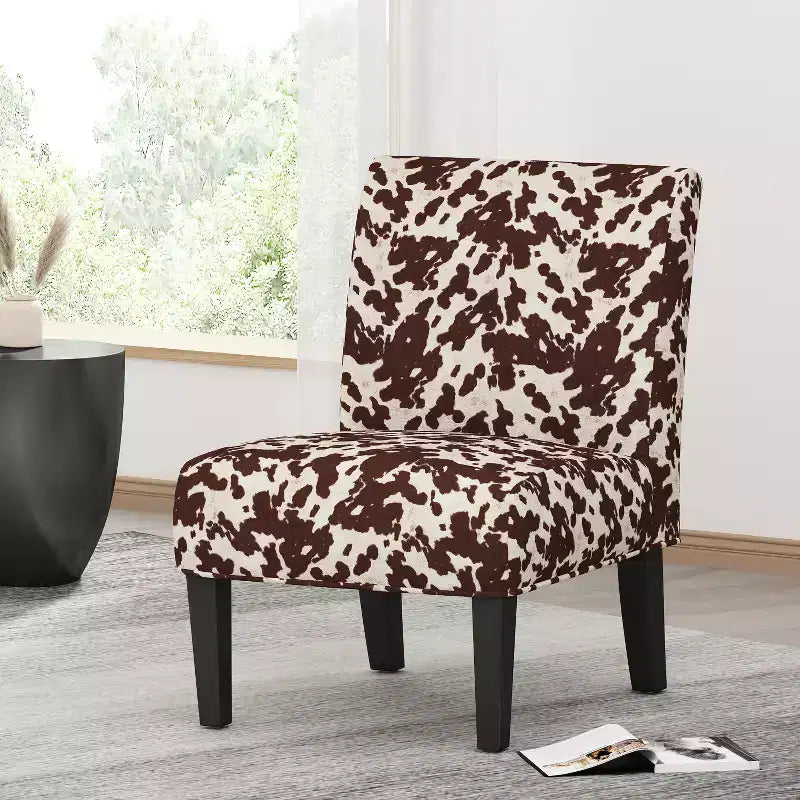 Fauteuil d'appoint rembourré avec pieds coniques – Plusieurs couleurs et motifs