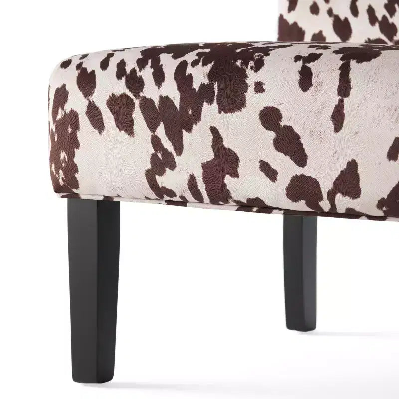 Fauteuil d'appoint rembourré avec pieds coniques – Plusieurs couleurs et motifs