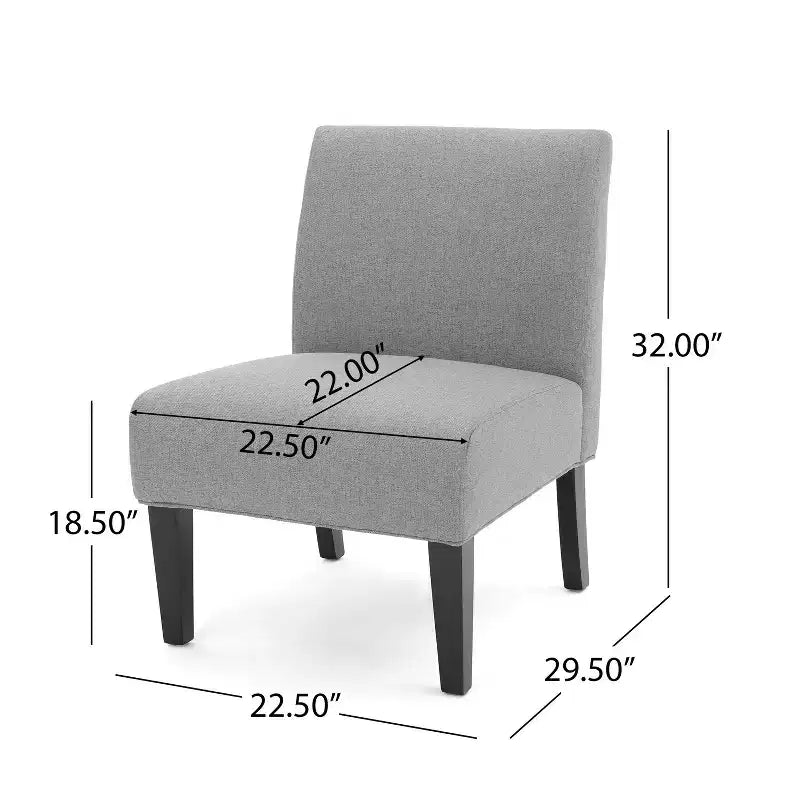 Fauteuil d'appoint rembourré avec pieds coniques – Plusieurs couleurs et motifs
