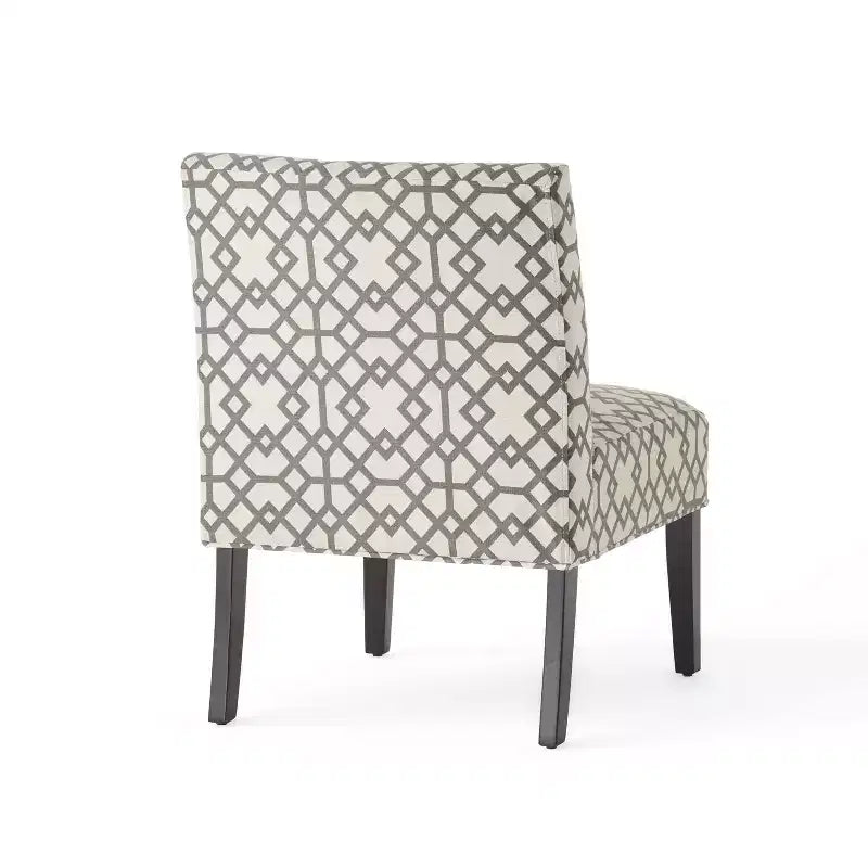 Fauteuil d'appoint rembourré avec pieds coniques – Plusieurs couleurs et motifs