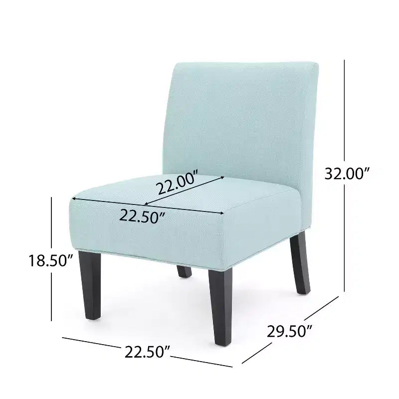 Fauteuil d'appoint rembourré avec pieds coniques – Plusieurs couleurs et motifs