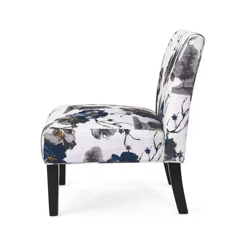 Fauteuil d'appoint rembourré avec pieds coniques – Plusieurs couleurs et motifs