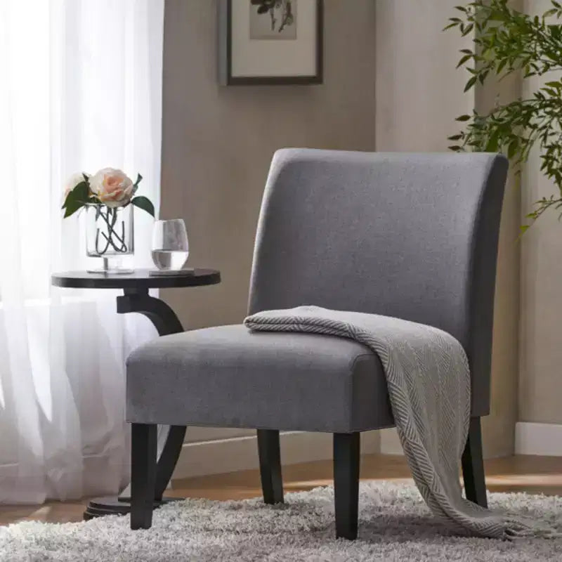 Fauteuil d'appoint rembourré avec pieds coniques – Plusieurs couleurs et motifs