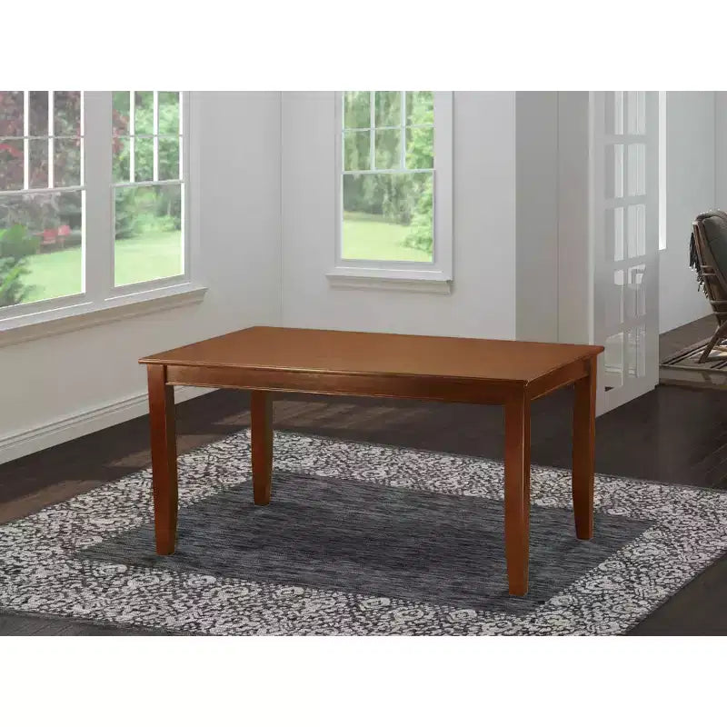 Table à manger rectangulaire, 36x60, Noir / Acajou