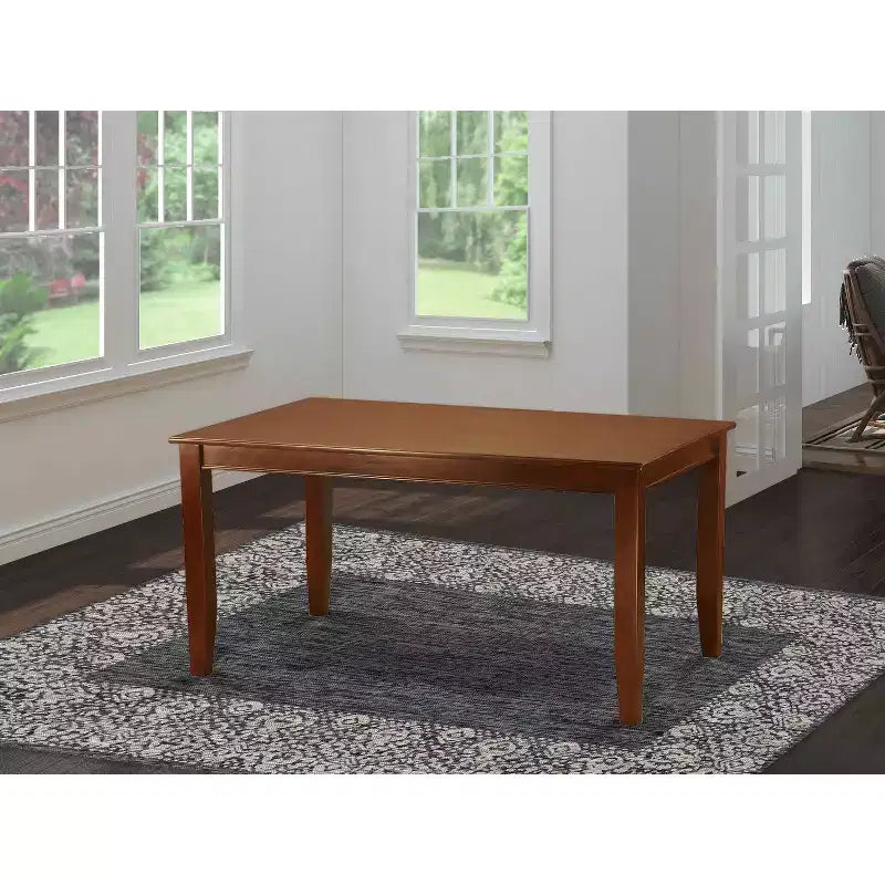 Table à manger rectangulaire, 36x60, Noir / Acajou