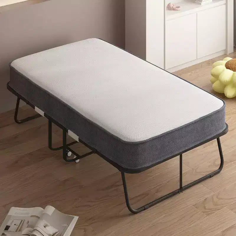 Lit pliant avec matelas, lit d'appoint portable, lit de camp, lit d'appoint pliable matelassé doux