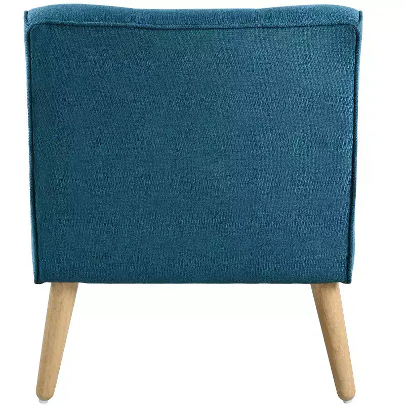 Fauteuil d'appoint capitonné moderne du milieu du siècle – Beige / Bleu / Anthracite / Violet