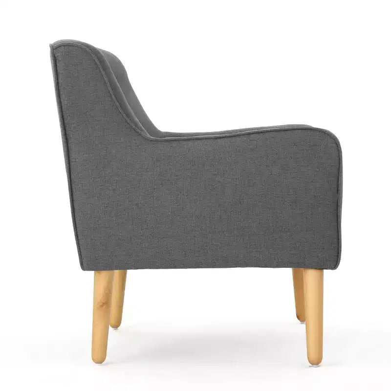 Fauteuil d'appoint capitonné moderne du milieu du siècle – Beige / Bleu / Anthracite / Violet