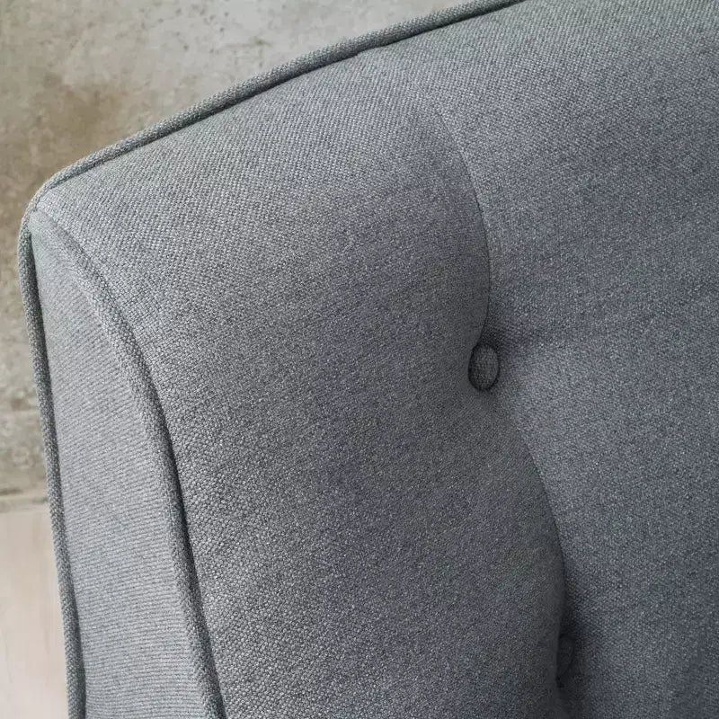 Fauteuil d'appoint capitonné moderne du milieu du siècle – Beige / Bleu / Anthracite / Violet