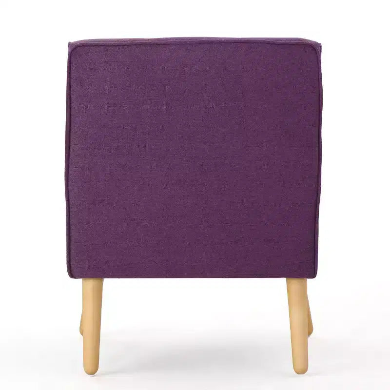 Fauteuil d'appoint capitonné moderne du milieu du siècle – Beige / Bleu / Anthracite / Violet