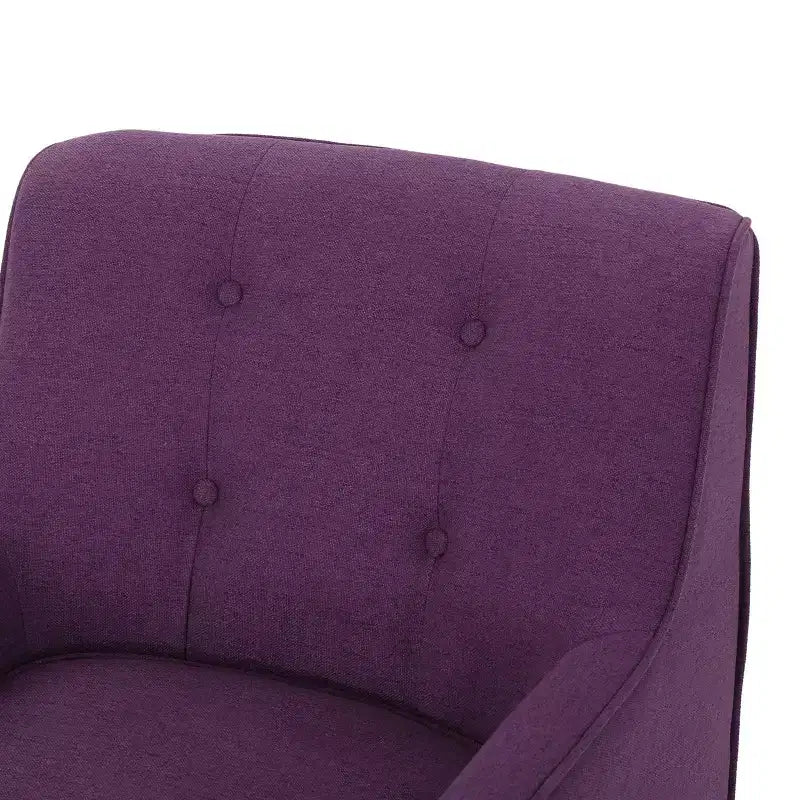Fauteuil d'appoint capitonné moderne du milieu du siècle – Beige / Bleu / Anthracite / Violet