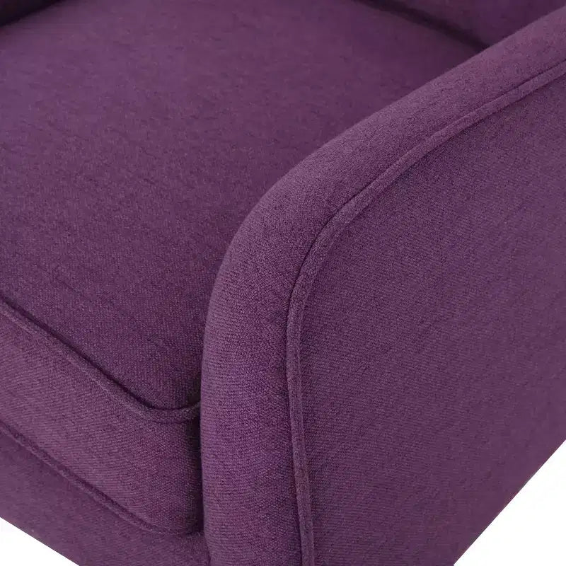Fauteuil d'appoint capitonné moderne du milieu du siècle – Beige / Bleu / Anthracite / Violet
