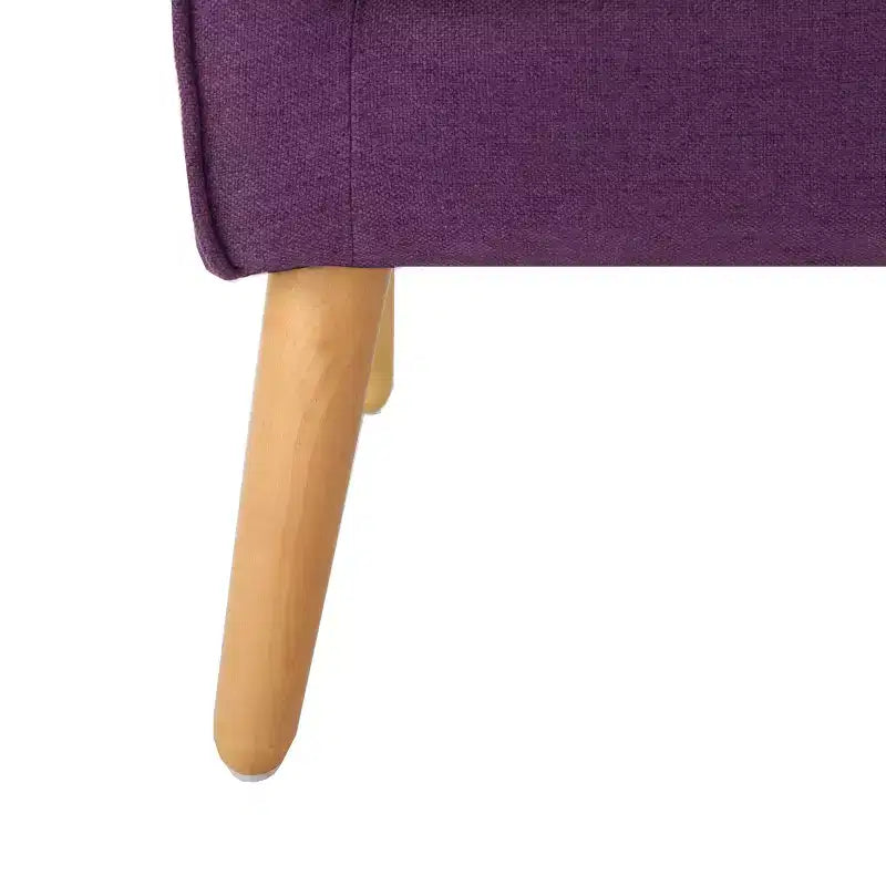 Fauteuil d'appoint capitonné moderne du milieu du siècle – Beige / Bleu / Anthracite / Violet