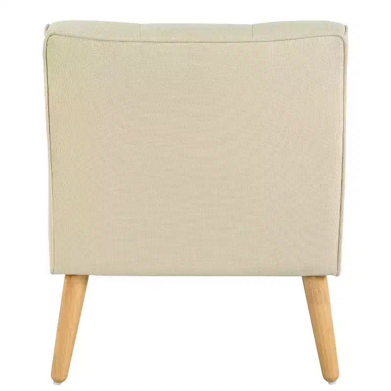 Fauteuil d'appoint capitonné moderne du milieu du siècle – Beige / Bleu / Anthracite / Violet