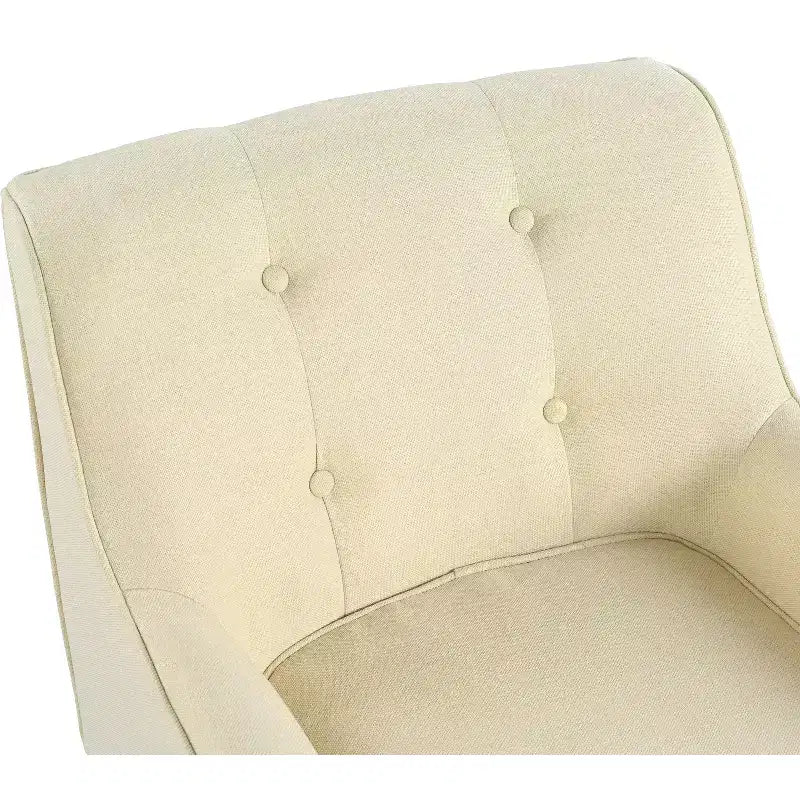 Fauteuil d'appoint capitonné moderne du milieu du siècle – Beige / Bleu / Anthracite / Violet