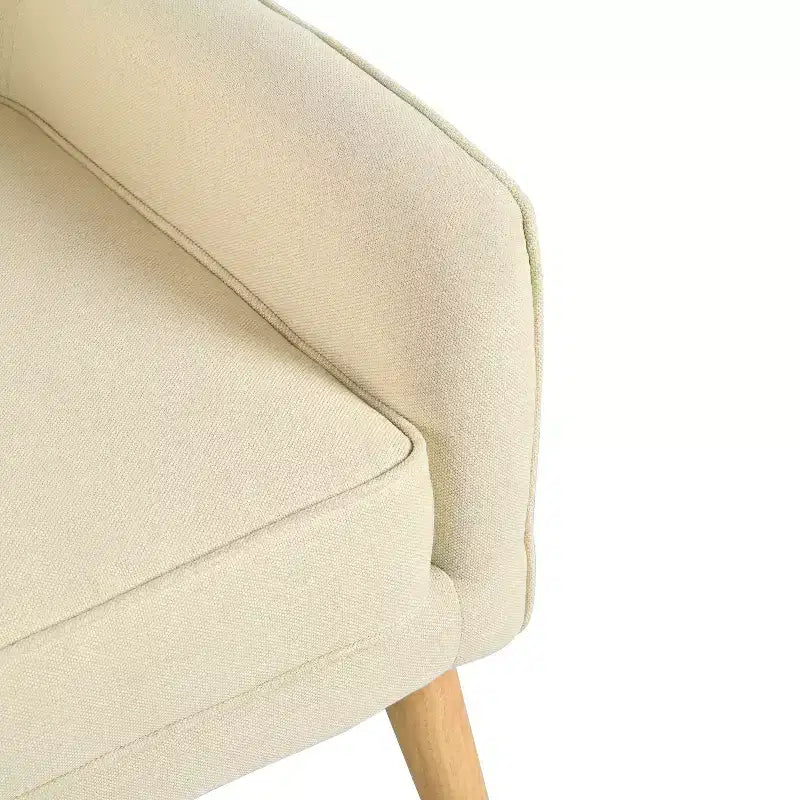 Fauteuil d'appoint capitonné moderne du milieu du siècle – Beige / Bleu / Anthracite / Violet