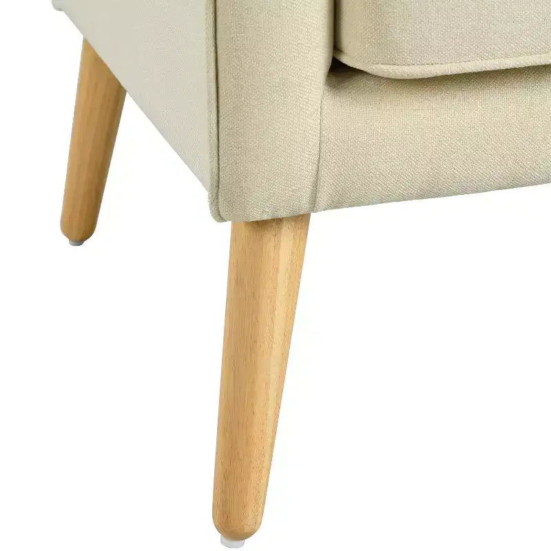 Fauteuil d'appoint capitonné moderne du milieu du siècle – Beige / Bleu / Anthracite / Violet