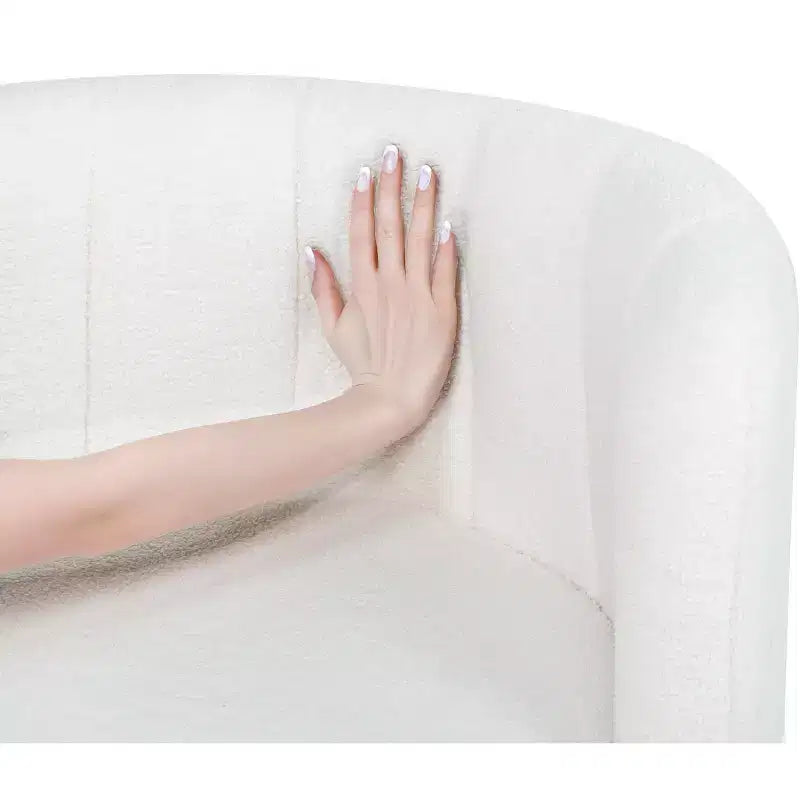Fauteuil d'appoint pivotant avec rotation à 360° et rangement | Beige / Gris / Rose