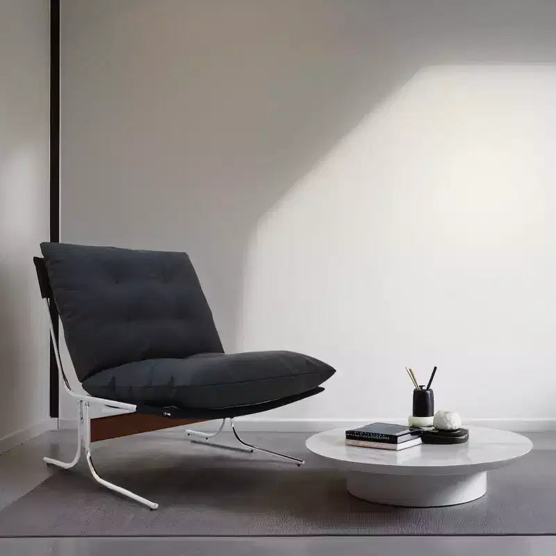 Fauteuil à dossier haut, Fauteuil d'appoint moderne, Chaises de salon avec pieds en métal et rembourrage doux, Fauteuils de canapé pour bureau à domicile, chambre à coucher, salle à manger