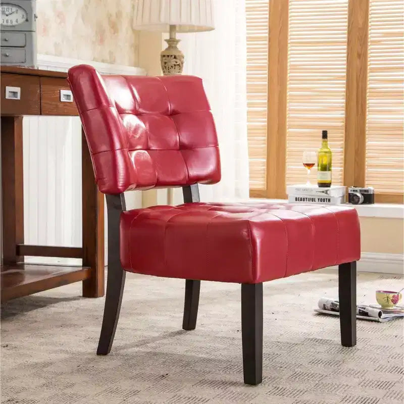 Fauteuil d'appoint capitonné en bouclette moderne avec assise surdimensionnée