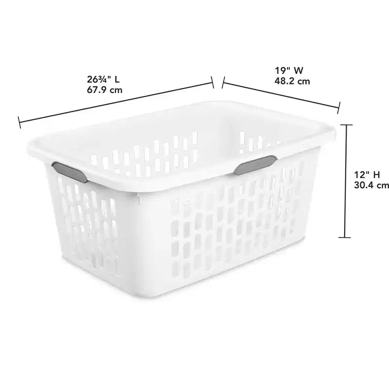 Panier à linge carré avec poignées, menthe et blanc – 35 et 70 litres