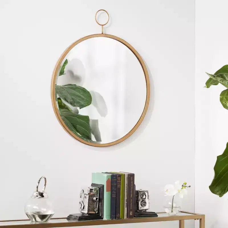 Miroir mural décoratif doré