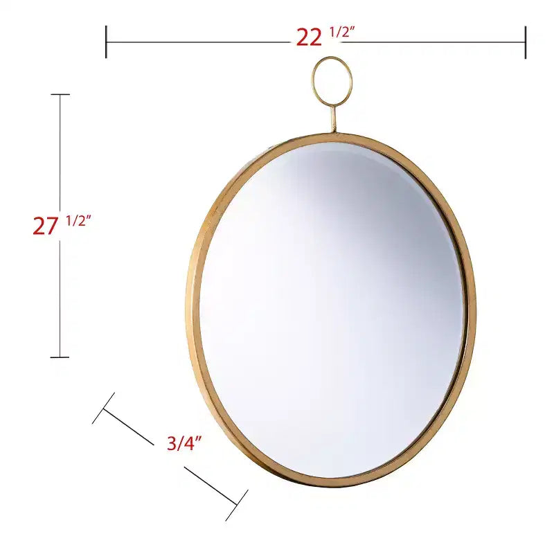 Miroir mural décoratif doré