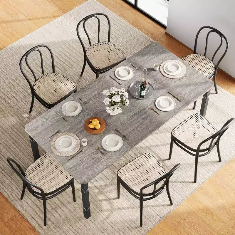 Table de salle à manger de ferme pour 6-8 personnes, table de cuisine rustique industrielle, sans chaises